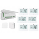 Kit automatizare pardoseala Q20, Sistem incalzire in pardoseala Smart, 8 zone, Full wireless, 4 Termostate Smart Wireless, e-Hub