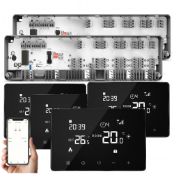 Automatizare Incalzire Pardoseala Smart Q10, Controller 8 zone, 4 Termostate cu fir Q10, Control prin telefon
