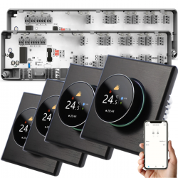 Automatizare Incalzire Pardoseala Smart Q10, Controller 8 zone, Termostate Q7000, Control prin telefon