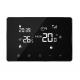 Termostat centrala Q10 cu fir, Smart, Panou sticla, Spate plat, Wifi, 6 programe, Comenzi tactile, Negru