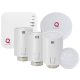 Kit automatizare smart radiatoare QTV20, 3 capuri Termostatate, Wireless, RF, E-Hub gateway, OWD, aplicatie iOS/ Android