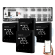 Automatizare Incalzire Pardoseala Q10, Controller pardoseala 8 zone, 4 Termostate cu fir Q40, Incastrabil, Smart, Negru